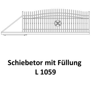 Schiebetor L 1059 für private Zaunsysteme