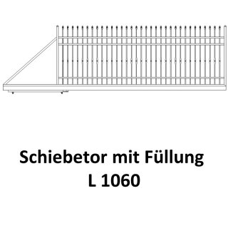 Schiebetor L 1060 für private Zaunsysteme