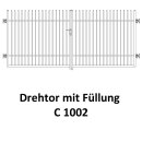 Drehtor C 1002, 2-flügelig für private Zaunsysteme