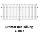 Drehtor C 1017, 2-flügelig für private Zaunsysteme