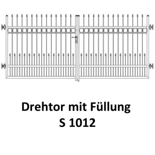 Drehtor S 1012, 2-flügelig für private Zaunsysteme