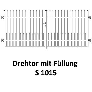 Drehtor S 1015, 2-flügelig für private Zaunsysteme