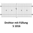 Drehtor S 1022, 2-flügelig für private Zaunsysteme