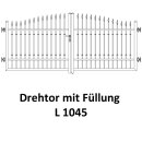 Drehtor L 1045, 2-flügelig für private Zaunsysteme