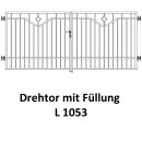 Drehtor L 1053, 2-flügelig für private Zaunsysteme