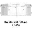 Drehtor L 1058, 2-flügelig für private Zaunsysteme