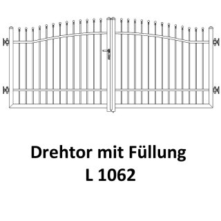 Drehtor L 1062, 2-flügelig für private Zaunsysteme