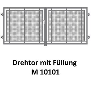 Drehtor M 10101, 2-flügelig für private Zaunsysteme