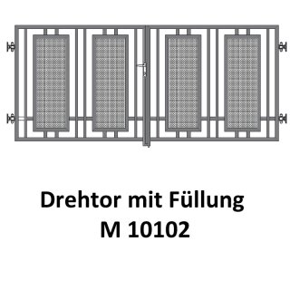 Drehtor M 10102, 2-flügelig für private Zaunsysteme