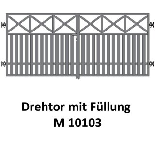 Drehtor M 10103, 2-flügelig für private Zaunsysteme