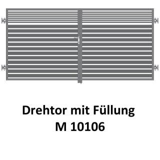 Drehtor M 10106, 2-flügelig für private Zaunsysteme