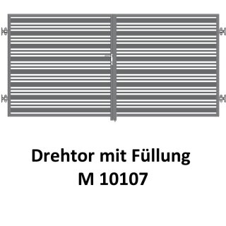 Drehtor M 10107, 2-flügelig für private Zaunsysteme