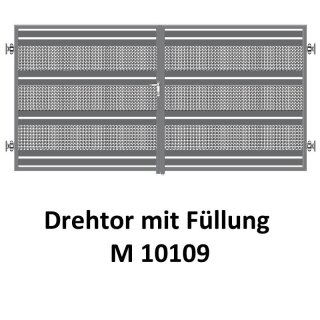 Drehtor M 10109, 2-flügelig für private Zaunsysteme