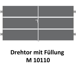 Drehtor M 10110, 2-flügelig für private Zaunsysteme