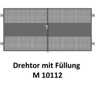 Drehtor M 10112, 2-flügelig für private Zaunsysteme