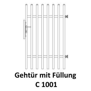 Gehtür C 1001, für private Zaunsysteme