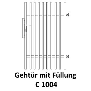 Gehtür C 1004, für private Zaunsysteme