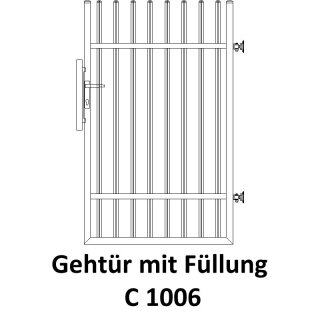 Gehtür C 1006, für private Zaunsysteme