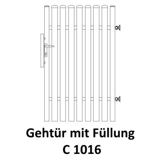 Gehtür C 1016, für private Zaunsysteme