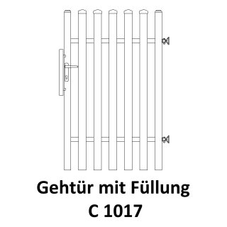 Gehtür C 1017, für private Zaunsysteme