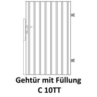 Gehtür C 10TT, für private Zaunsysteme