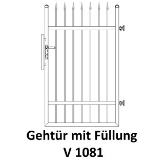 Gehtür V 1081, für private Zaunsysteme