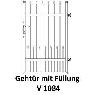 Gehtür V 1084, für private Zaunsysteme