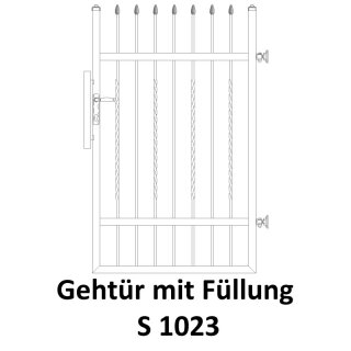 Gehtür S 1023, für private Zaunsysteme