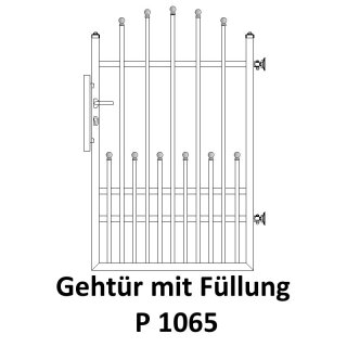 Gehtüre P 1065, für private Zaunsysteme