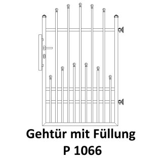 Gehtüre P 1066, für private Zaunsysteme