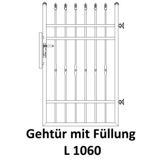 Gehtüre L 1060, für private Zaunsysteme