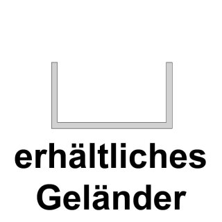 Erhältliches Geländer zur gewählten Ausführung