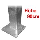 Stahlsäule 80x80mm VZ mit Grundplatte zum...