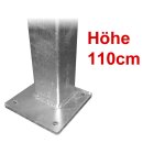 Stahlsäule 80x80mm VZ mit Grundplatte zum...