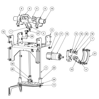 Spannhebelaufnahme T2 für P 2500-5000