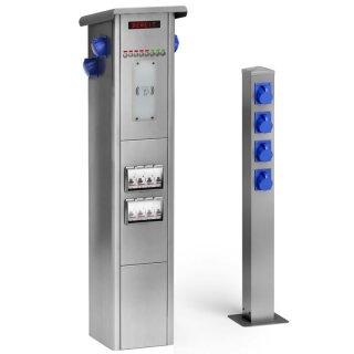 Stromsäule BS-B-ENERGY 4 + 4, Master/Slave - 230V - mit RFID-Vorhalteleser