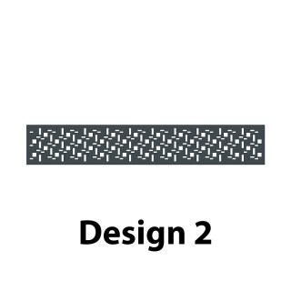 Lochblecheinsatz 176x30cm, Anthrazitgrau, Design-2