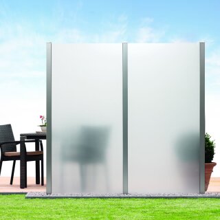 Glas-Sichtschutz Mattweiß 90 x 180cm
