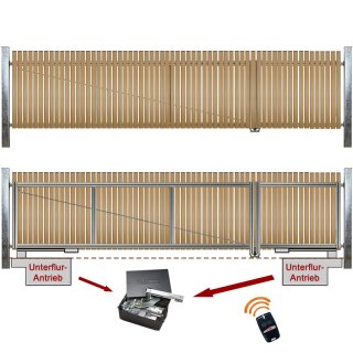 Münchner Modell Drehtor H=100 B=400 mit Antrieb