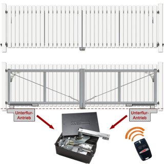 2-flüglig Drehtor Bausatz H=140 B=500 mit Antrieb