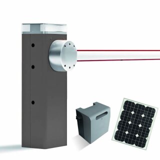 Solar-Set mit RAL 7016 Schranke MBAR (15Watt)  mit Schrankenbaum 3m