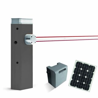 Solar-Set mit RAL 7015 Schranke SBAR (30Watt)  mit Schrankenbaum 4m