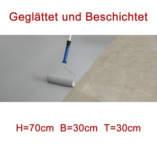 Aufpreis für Ausführung geglättet und mit Betonfarbe beschichtet -  H=70cm B=30cm T=30cm