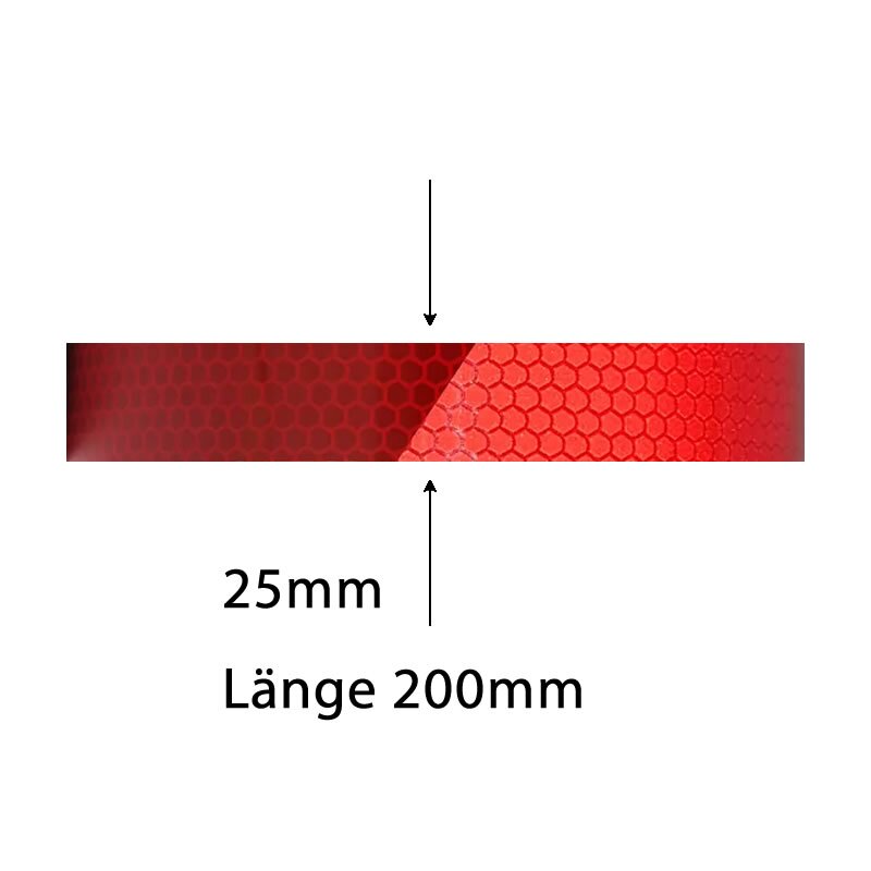 Reflektorband 25mm Farbe Rot
