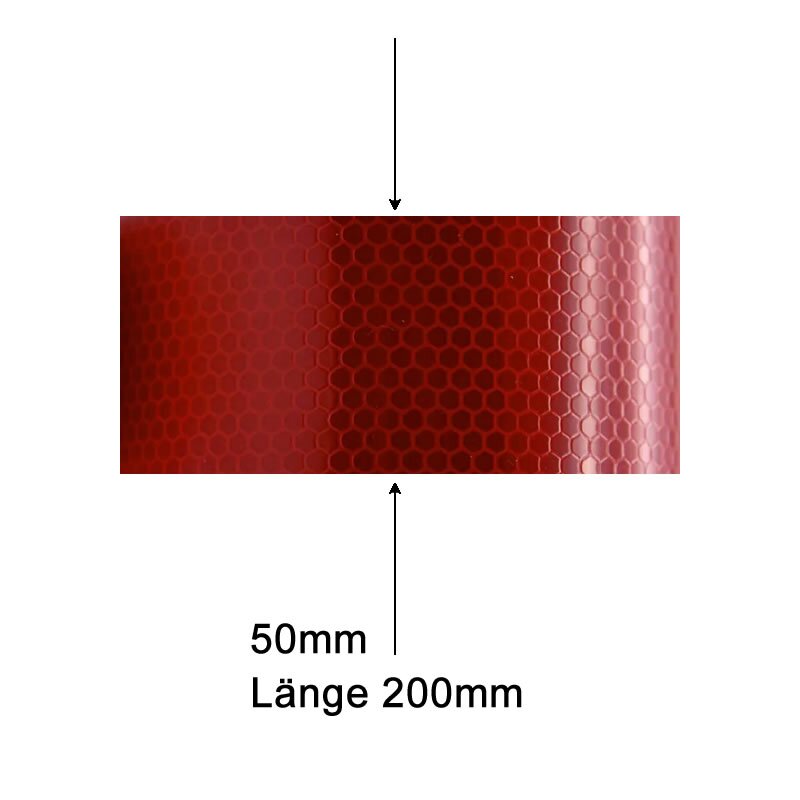 Reflektierendes Warnband, rot-reflektierend, selbstklebend, 50mm