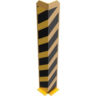 Anfahrtschutzwinkel Höhe 1200mm, gelb/schwarz, Stahlblech 5mm