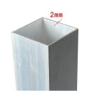 Aluminium Rechteckrohr 80x80x2mm, Länge 1800mm