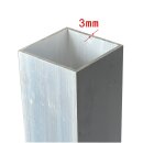 Aluminium Rechteckrohr 80x80x3mm, Länge 1800mm