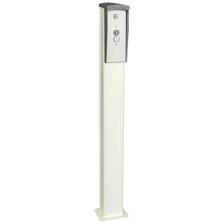 Aluminium-Standsäule ST 1100-V20, Abdeckung in RAL 7016, mit Drucktaster 2x AUF-ZU