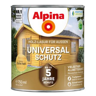 Universalschutz Holzlasur für Außen, Eiche hell, 750ml